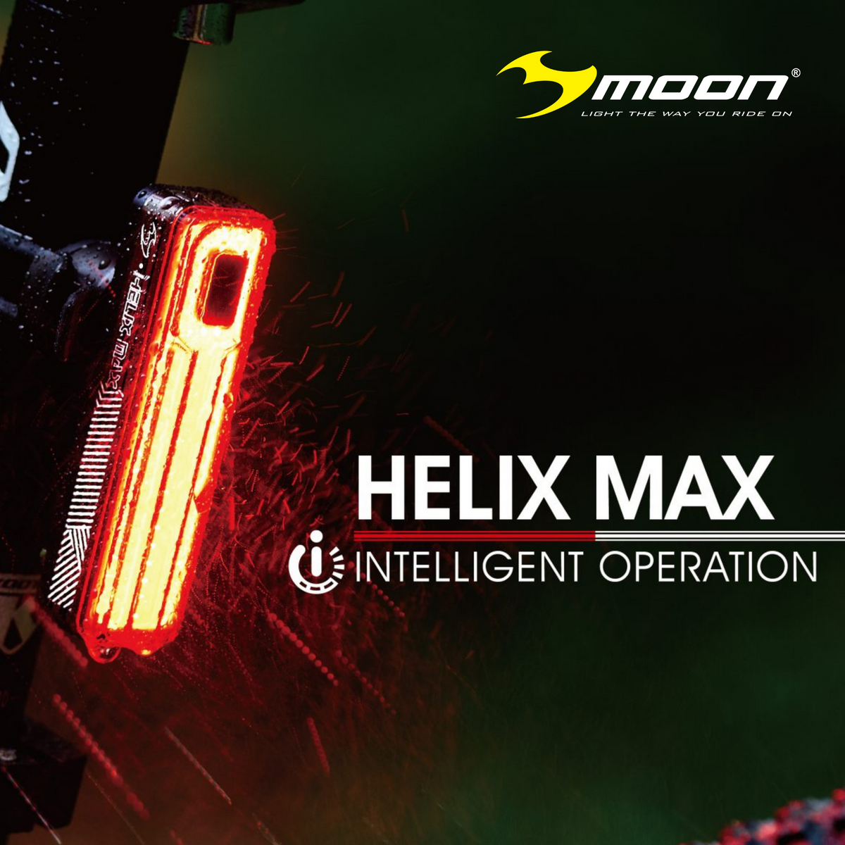 Moon Helix Max Red 250 Lumens Bicycle Light