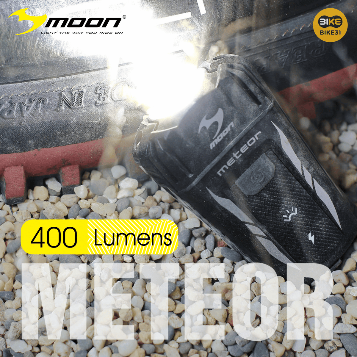 Moon Meteor 400 (Flashing 500) Lumens Bicycle Light