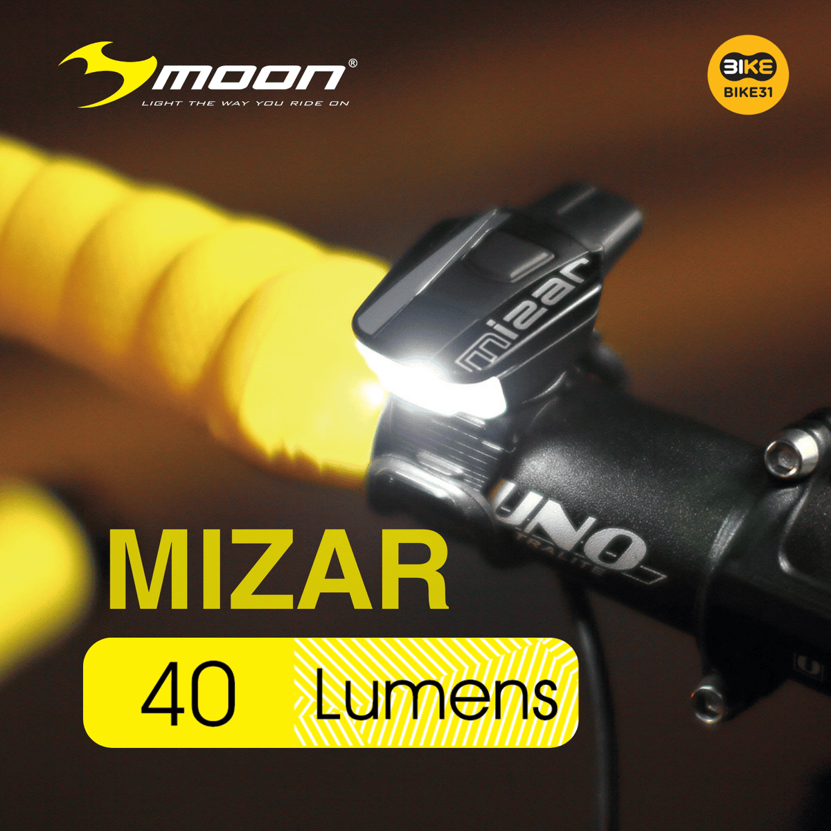 Moon Mizar 40 (Flashing 100) Lumens Bicycle Light