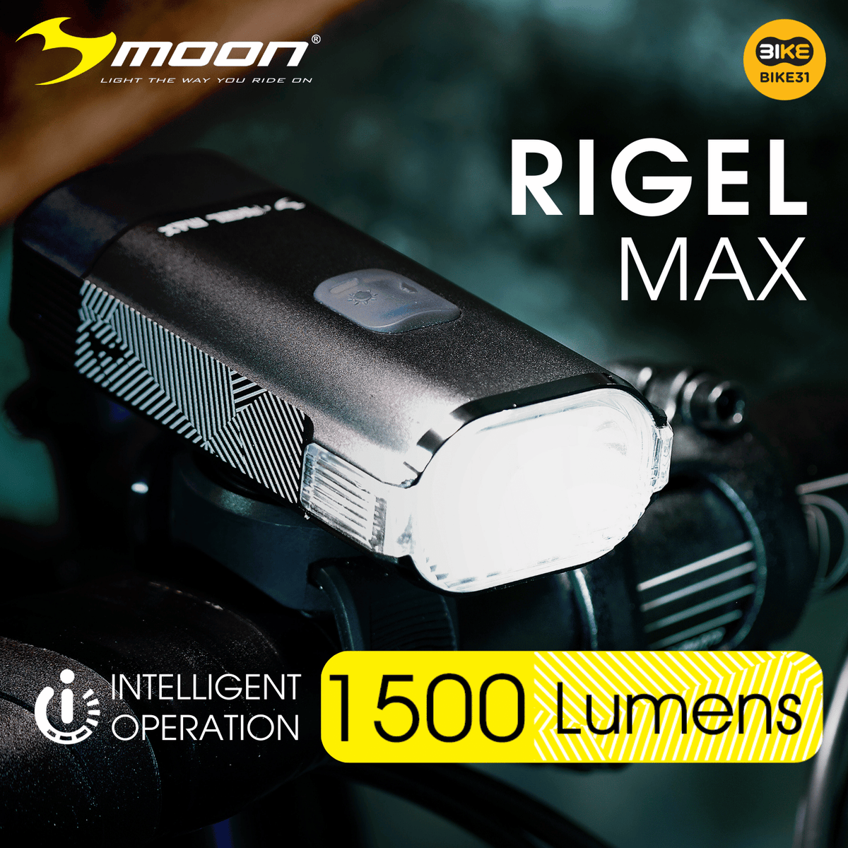 Moon Rigel Max 1500 Lumens High Power Bicycle Light