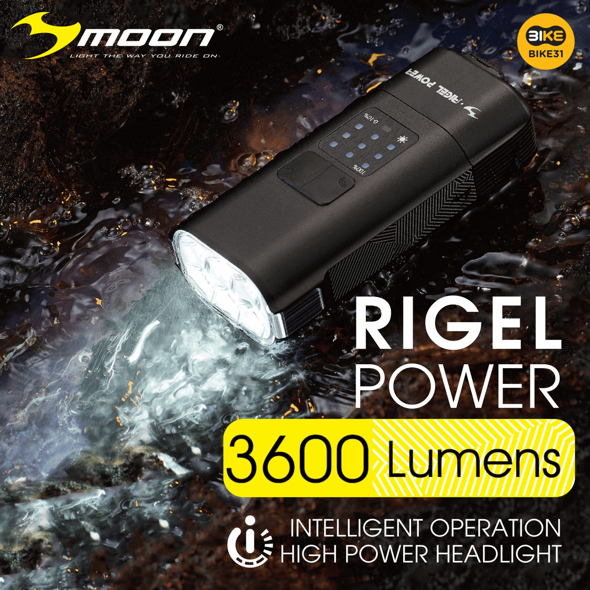 Moon Rigel Power 3600 Lumens High Power Bicycle Light