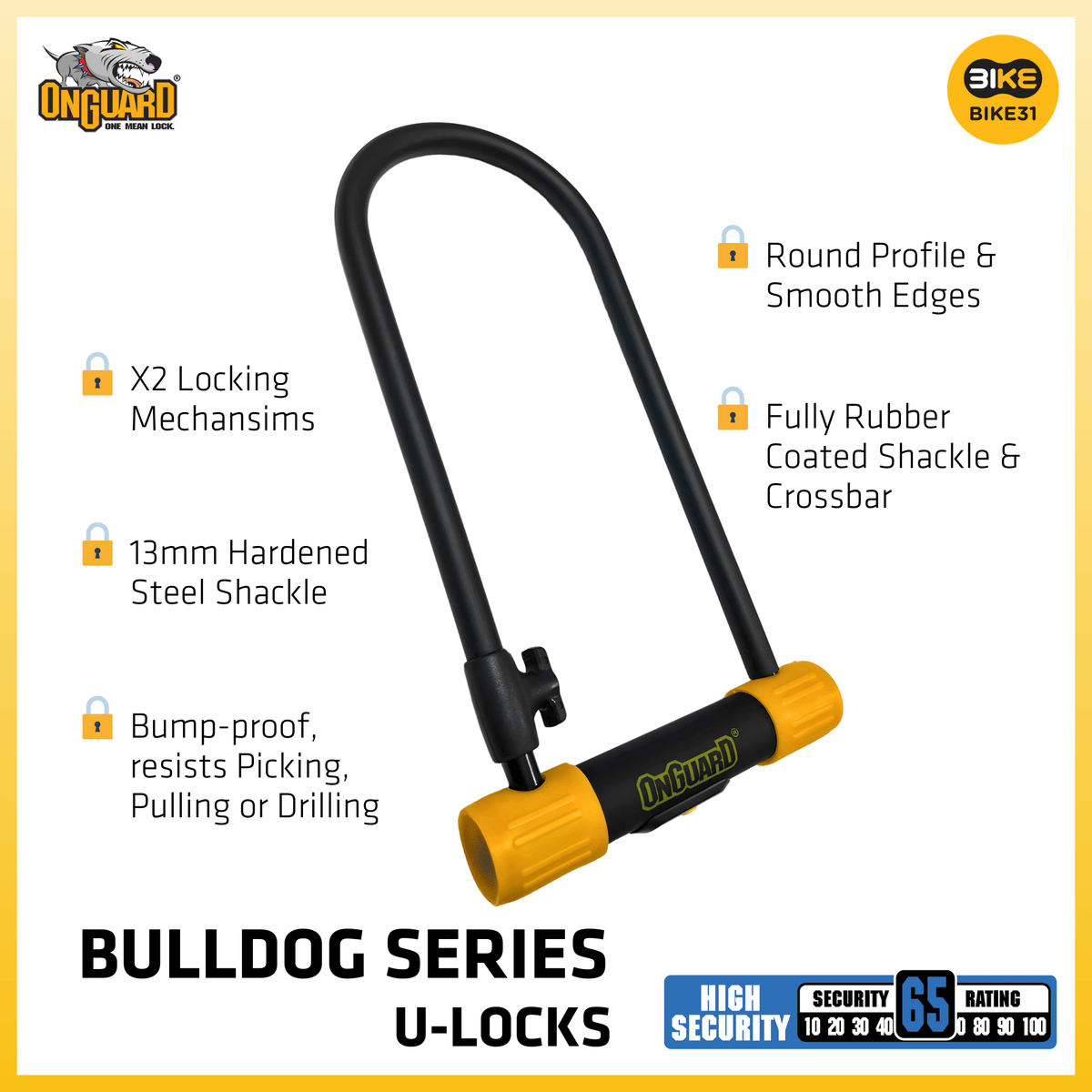 OnGuard Bulldog Series U-Locks