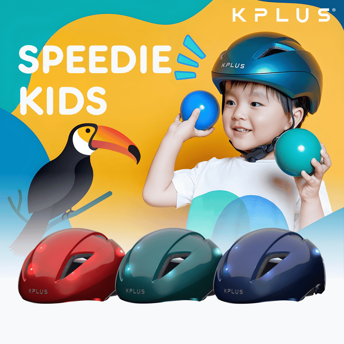 Kplus Speedie Kid Children Cycling Helmet (Asian Fit) (6 Designs)