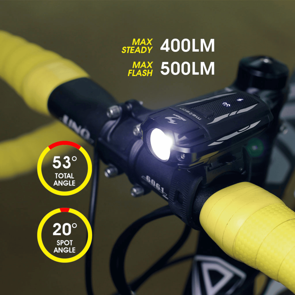 Moon Meteor 400 (Flashing 500) Lumens Bicycle Light