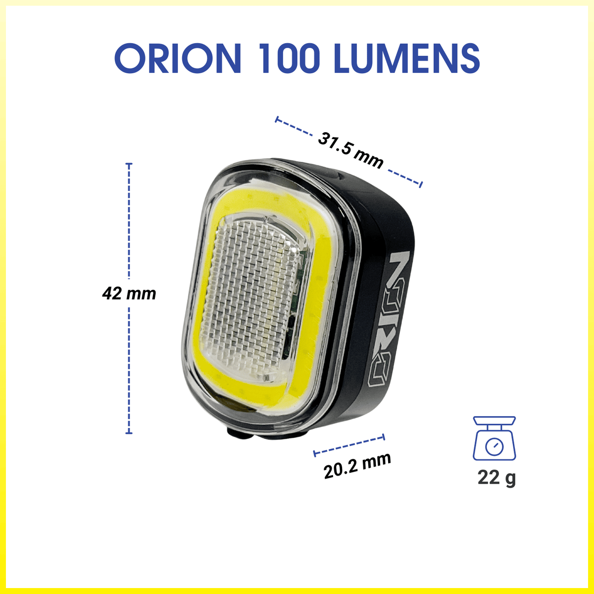 Moon Orion White 100 Lumens Bicycle Light