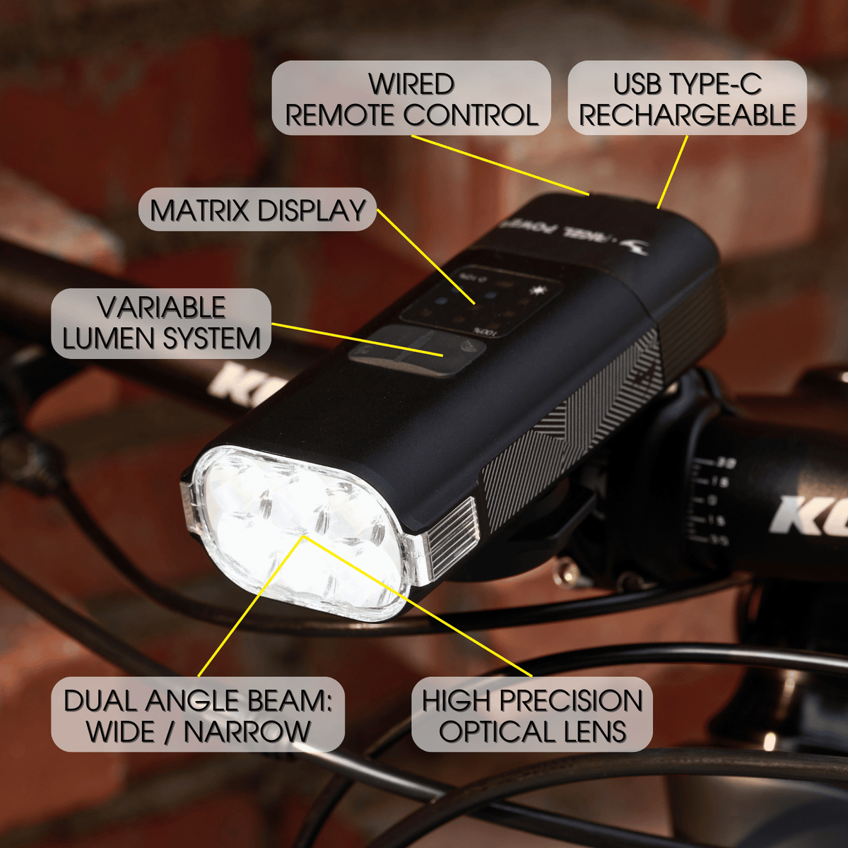 Moon Rigel Power 3600 Lumens High Power Bicycle Light