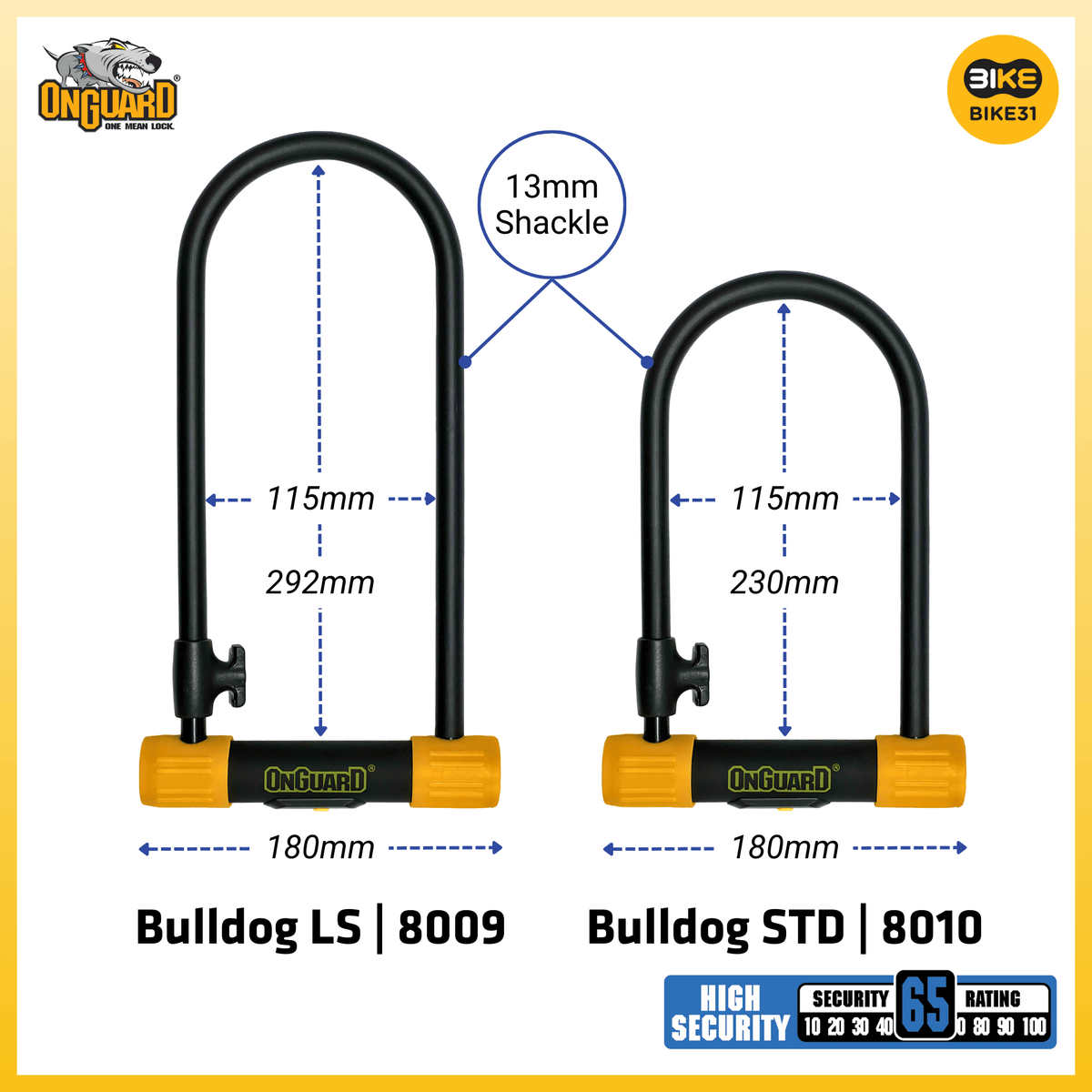 OnGuard Bulldog Series U-Locks