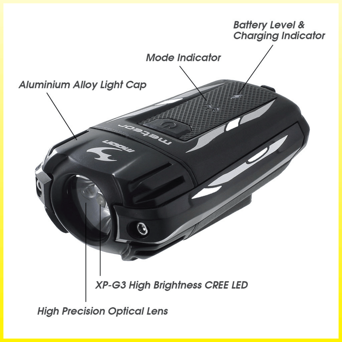 Moon Meteor 400 (Flashing 500) Lumens Bicycle Light