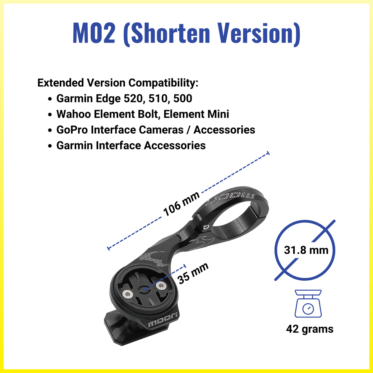 Moon Cycle Computer Extension Mount (M01/M02)