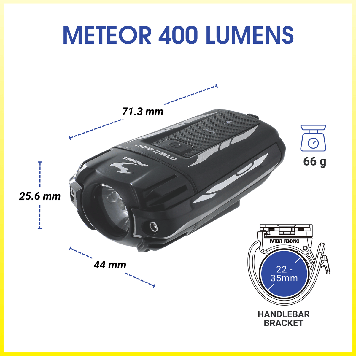 Moon Meteor 400 (Flashing 500) Lumens Bicycle Light