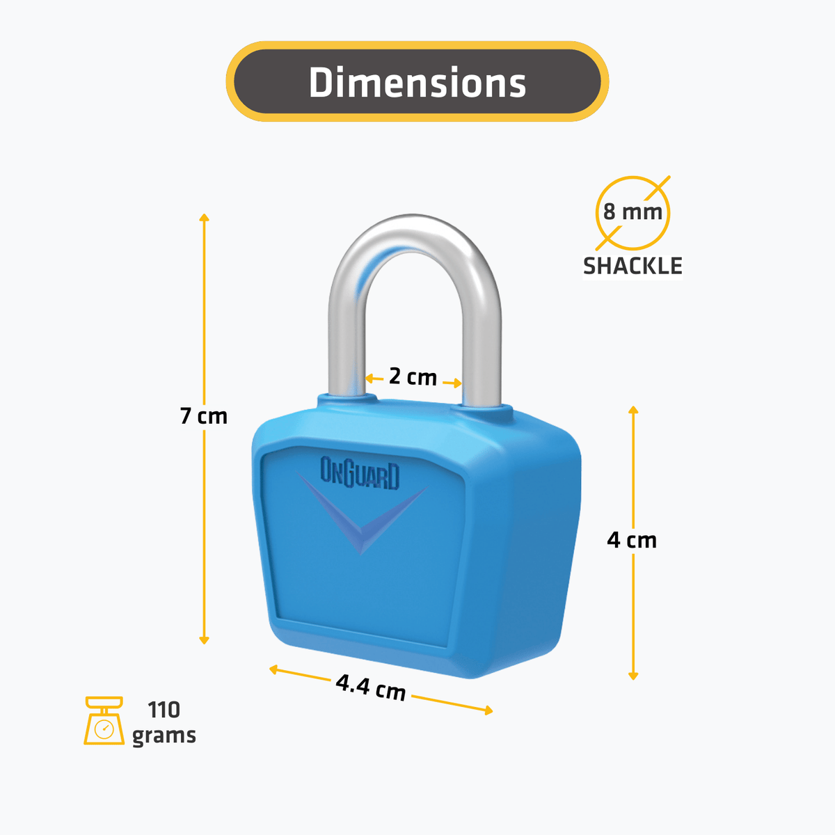 OnGuard Neon Series Key Padlock (8240)