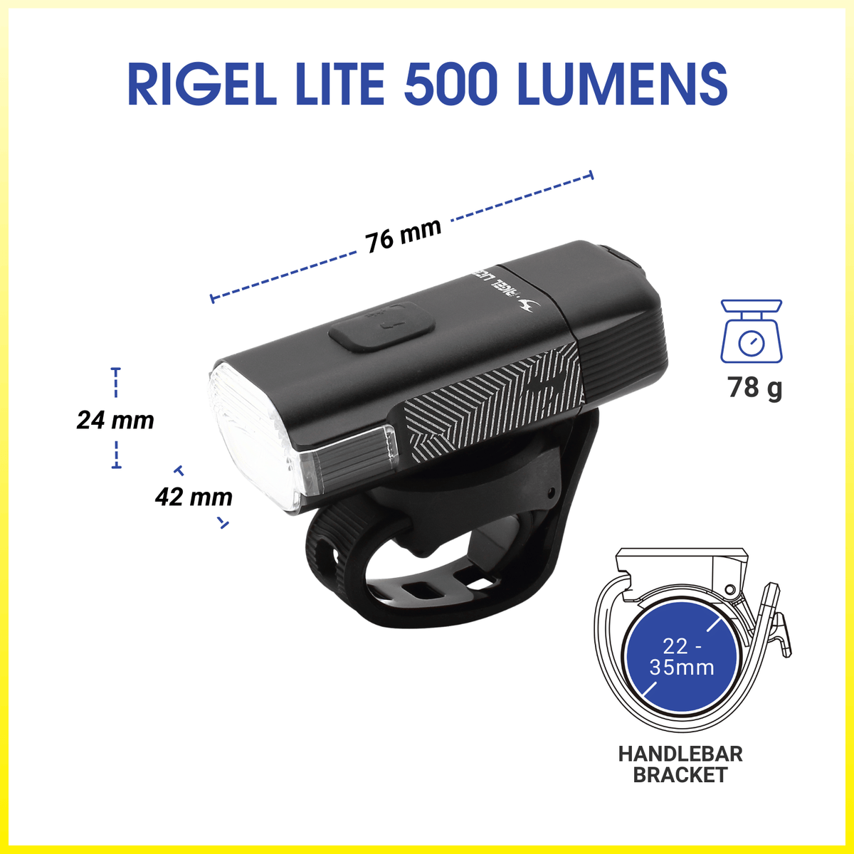 Moon Rigel Lite 500 Lumens Bicycle Light