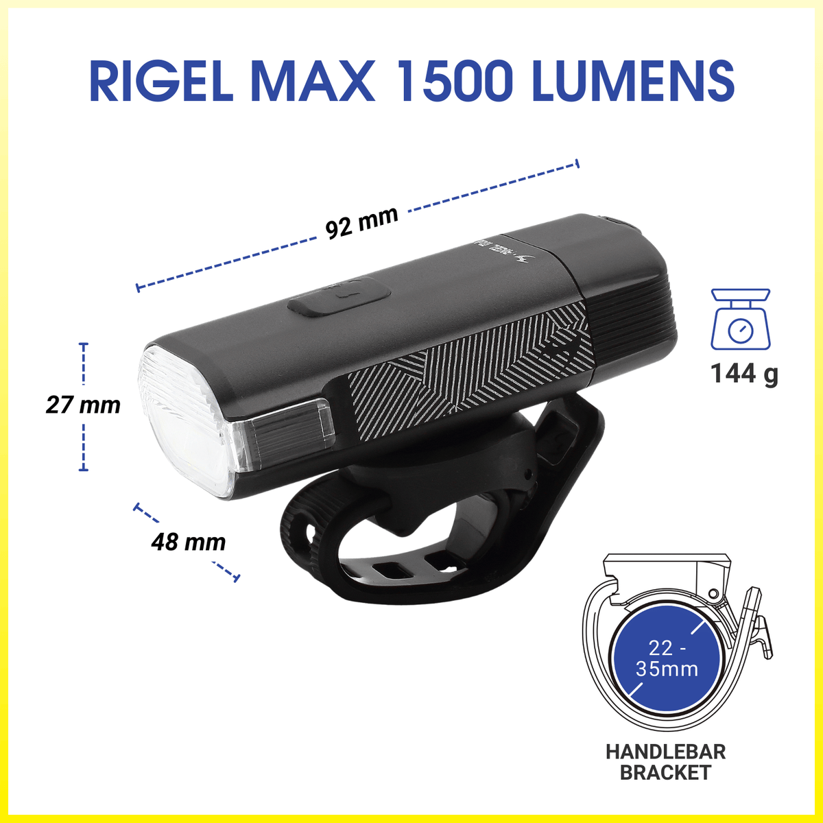 Moon Rigel Max 1500 Lumens High Power Bicycle Light