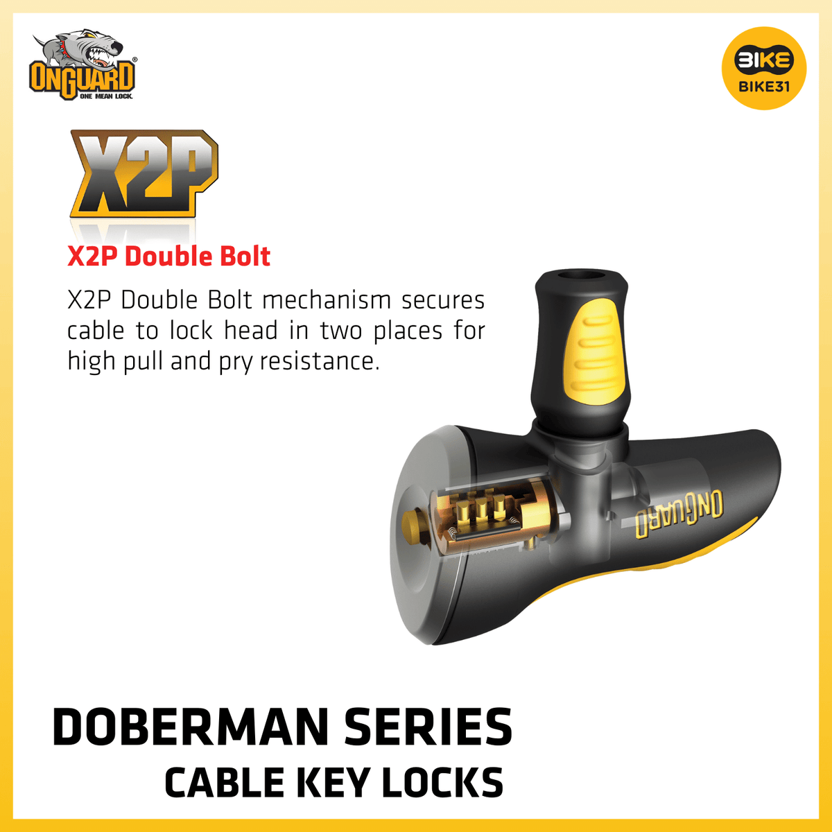 OnGuard Doberman Series Cable Key Locks (8028/8029)