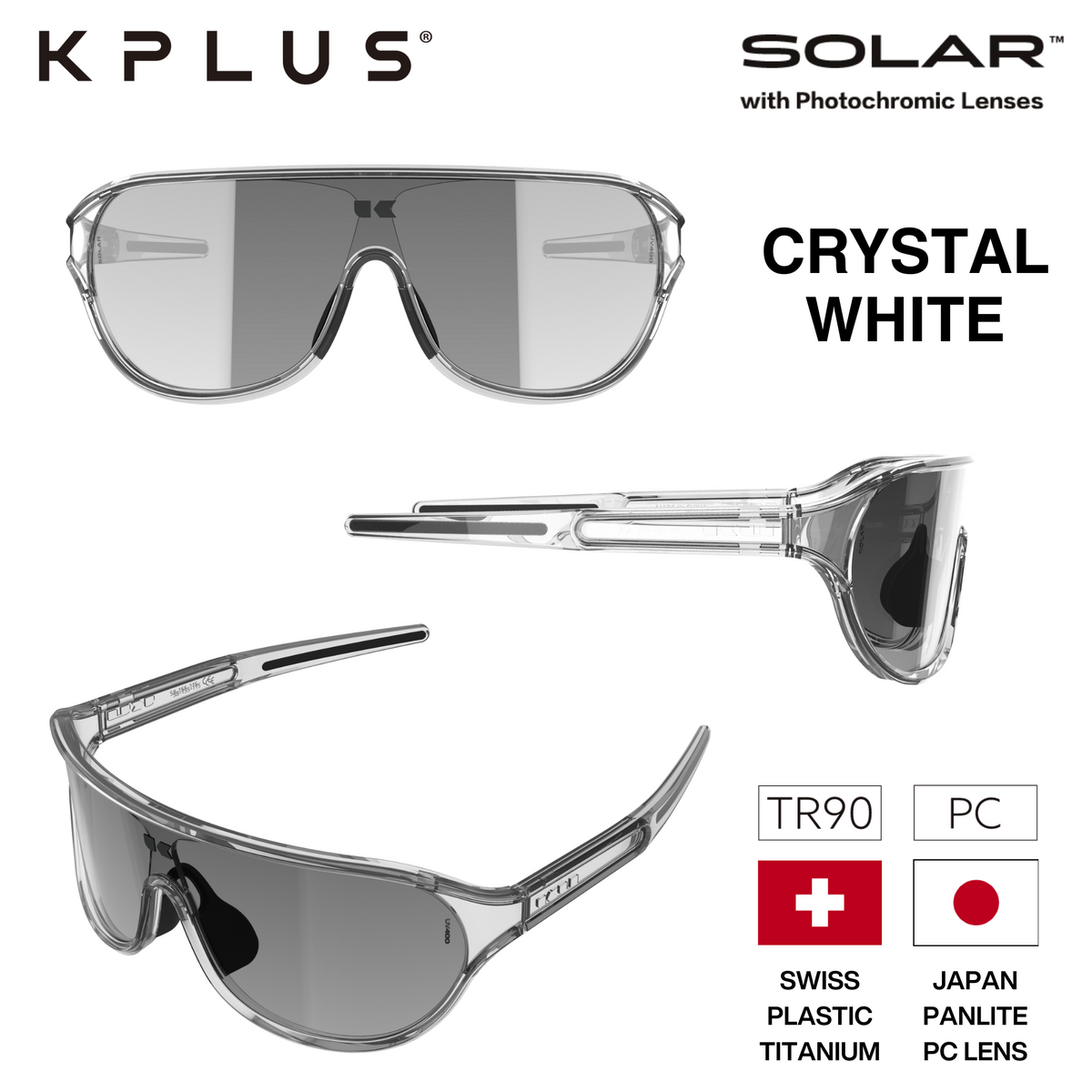 KPLUS KU SOLAR Photochromic Lens Cycling Eyewear [6 frame colours]