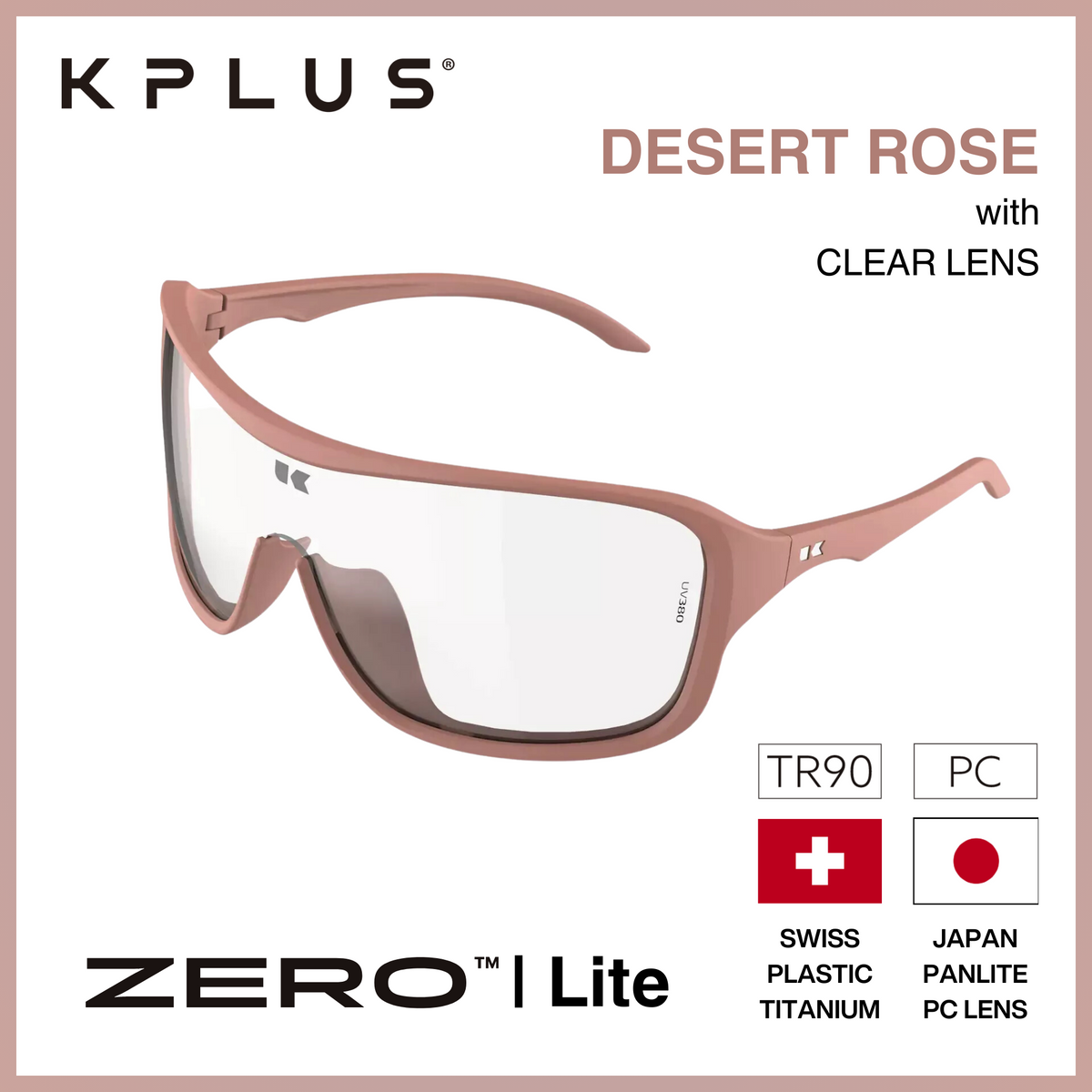 KPLUS KU ZERO LITE Clear Lens Cycling Eyewear [8 frame colours]