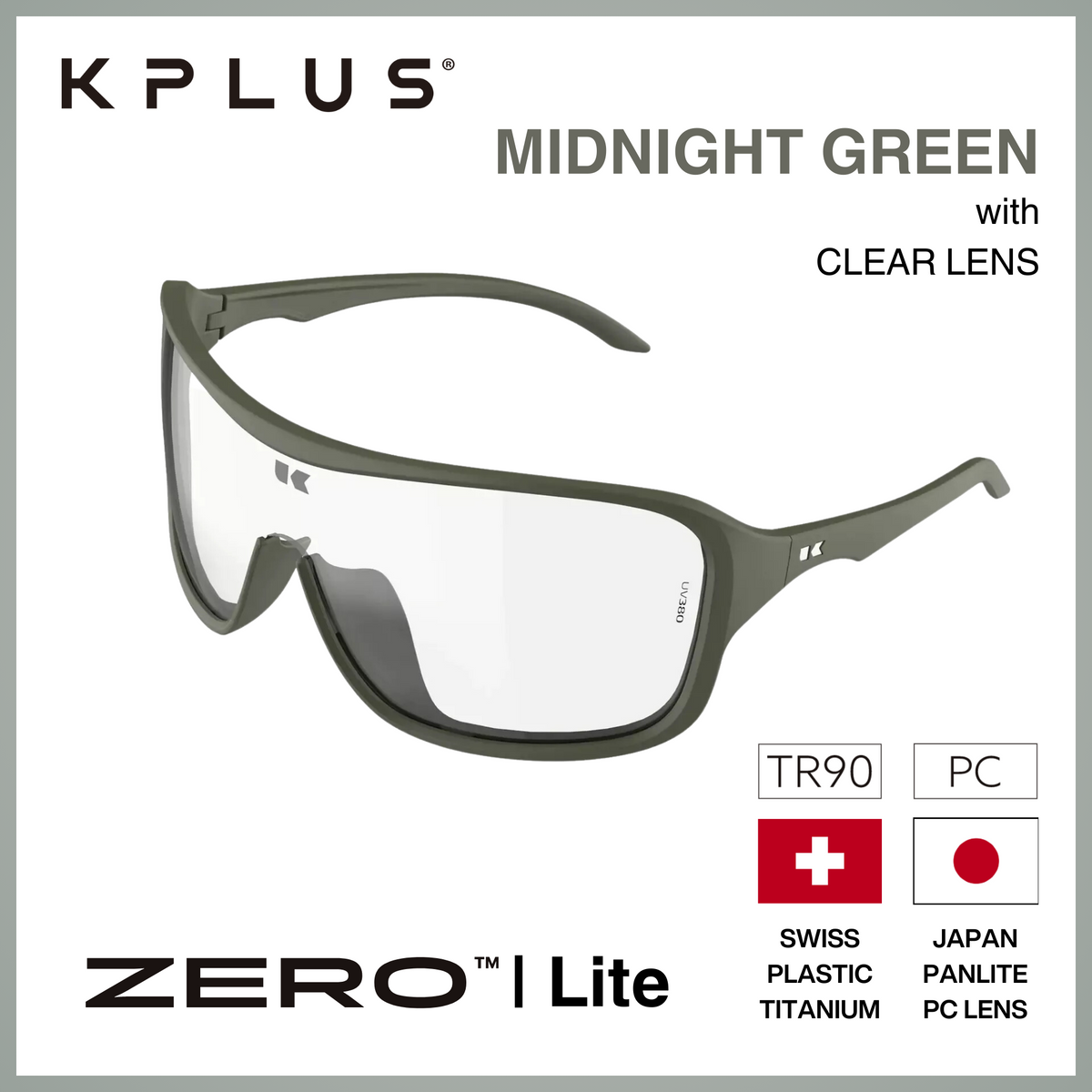 KPLUS KU ZERO LITE Clear Lens Cycling Eyewear [8 frame colours]