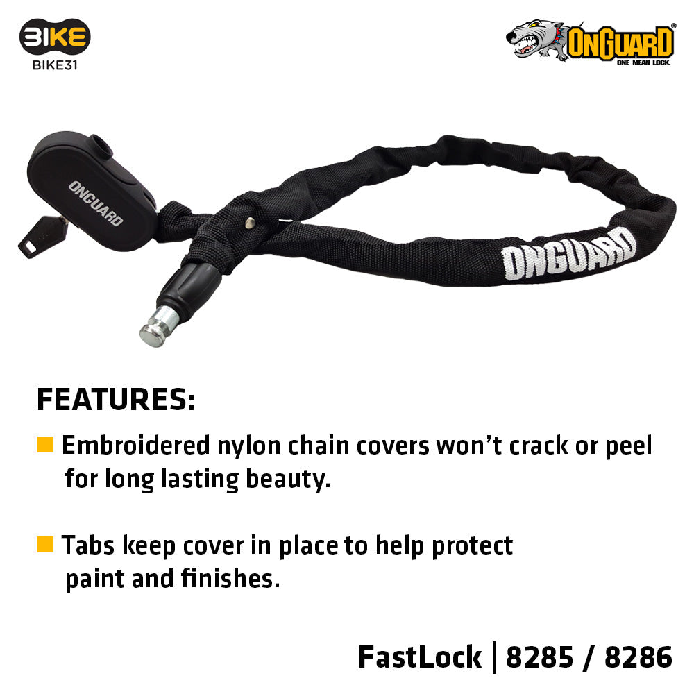 OnGuard Fastlock Series / Bicycle Chain Key Lock / Length 120cm or 90cm / Thickness 5.5mm