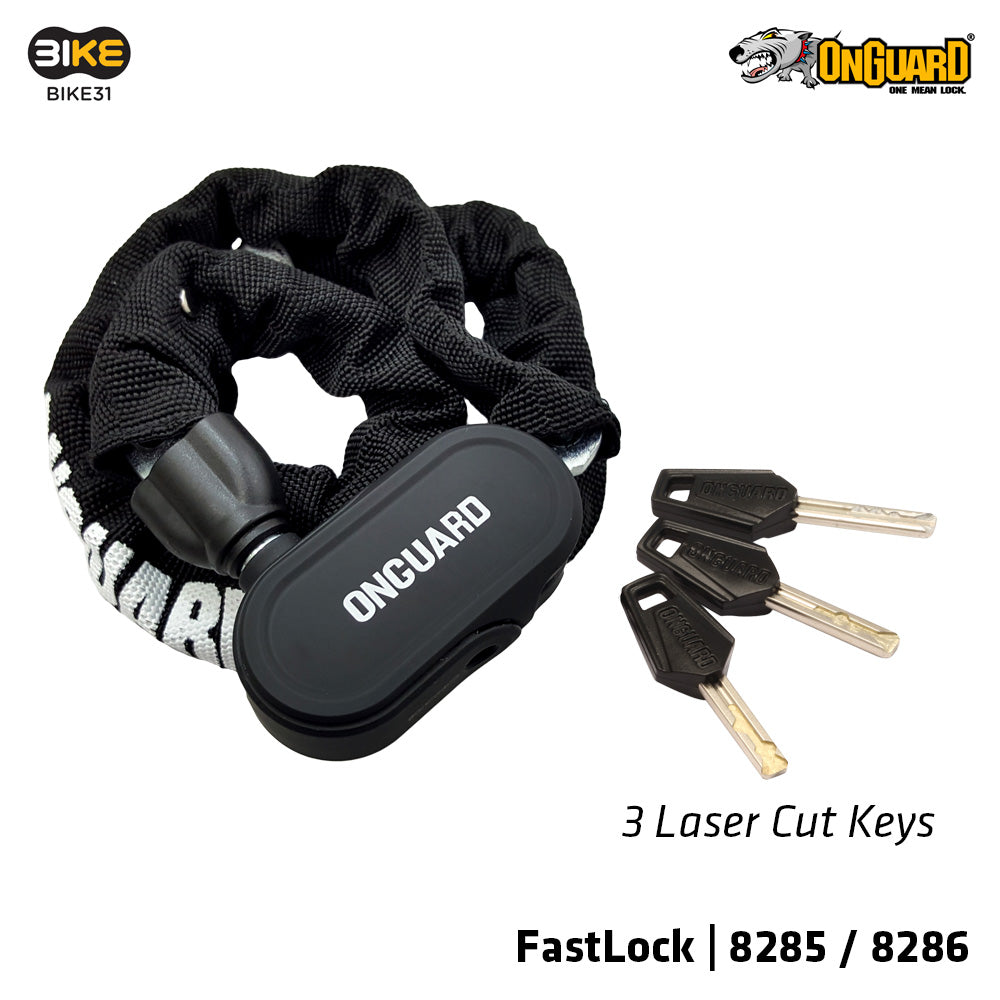 OnGuard Fastlock Series / Bicycle Chain Key Lock / Length 120cm or 90cm / Thickness 5.5mm