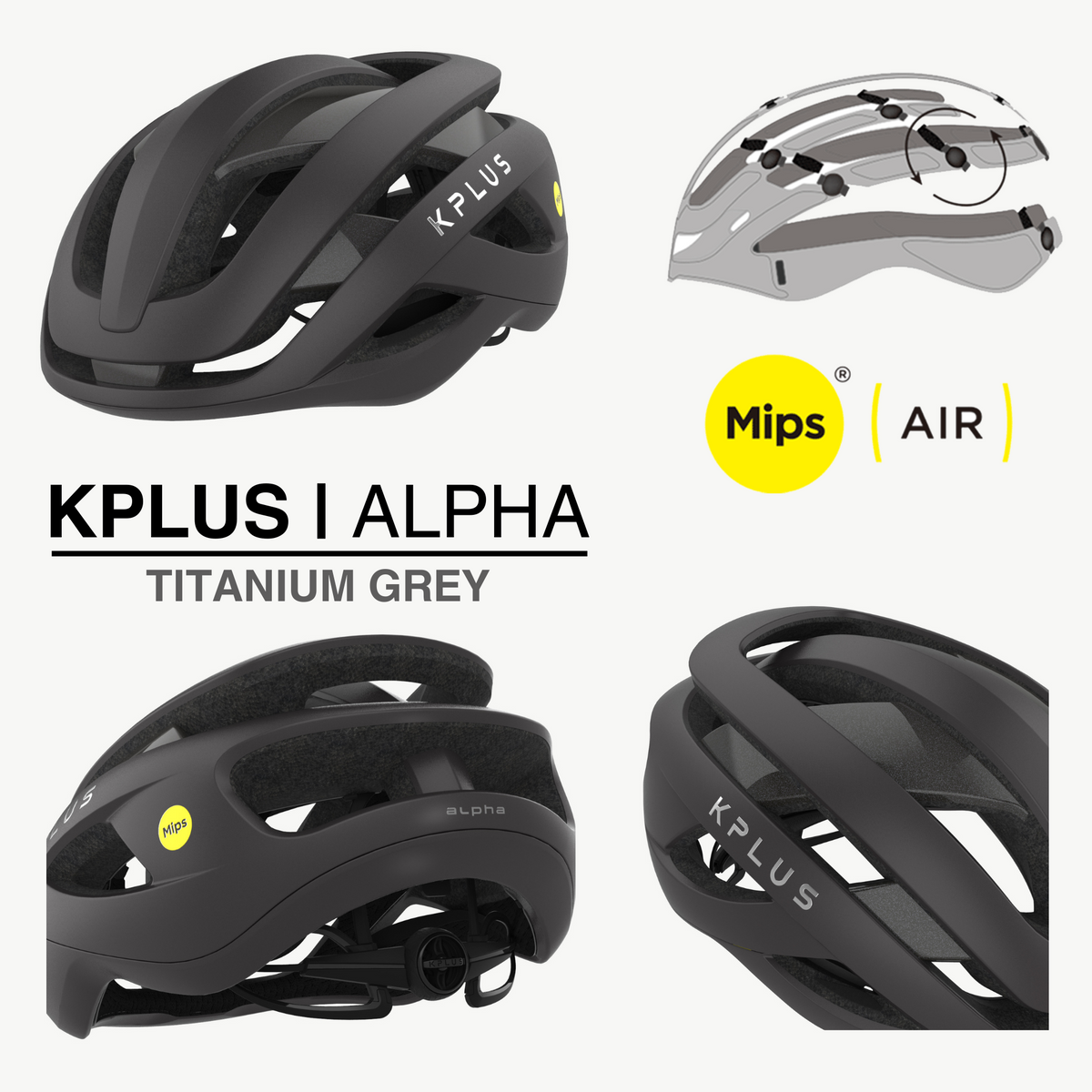 KPLUS ALPHA (MIPS® AIR) (MIPS® AIR NODE) Cycling Helmet (ASIAN FIT) [10 colours]