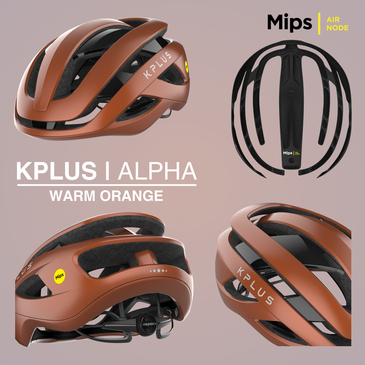 KPLUS ALPHA (MIPS® AIR) (MIPS® AIR NODE) Cycling Helmet (ASIAN FIT) [10 colours]