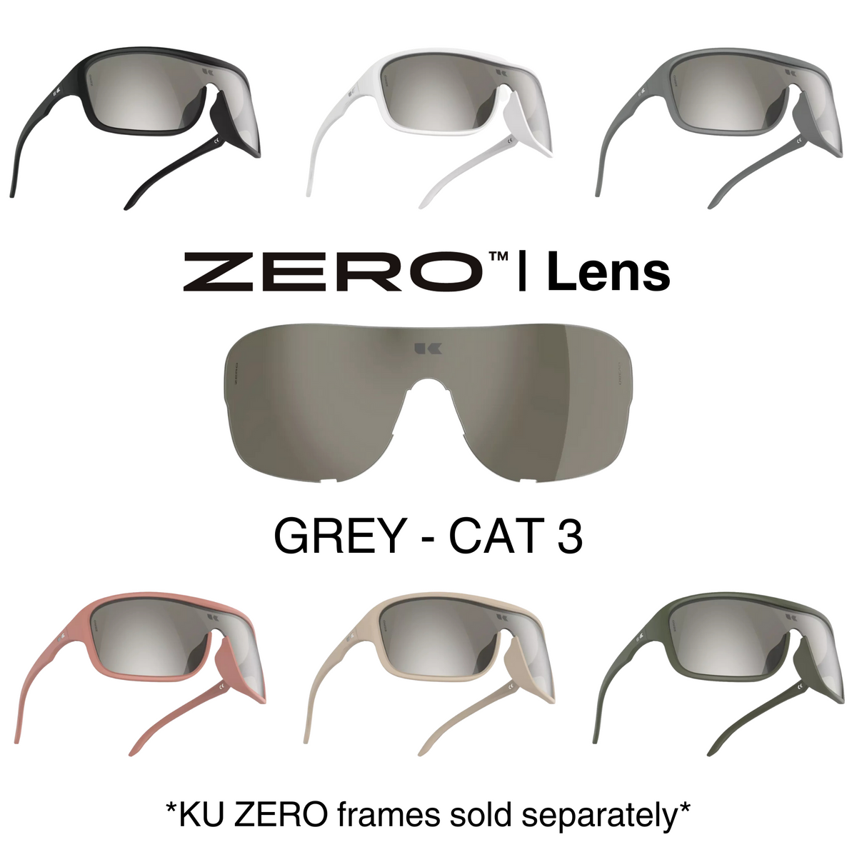 KPLUS KU ZERO LITE Clear Lens Cycling Eyewear [8 frame colours]