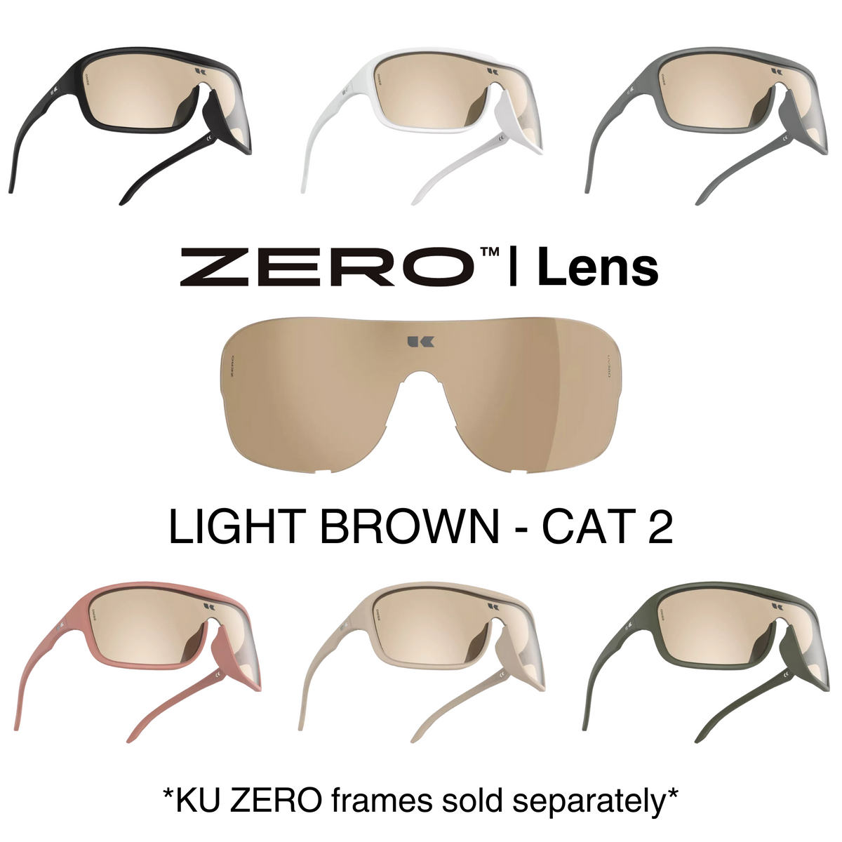 KPLUS KU ZERO LITE Clear Lens Cycling Eyewear [8 frame colours]