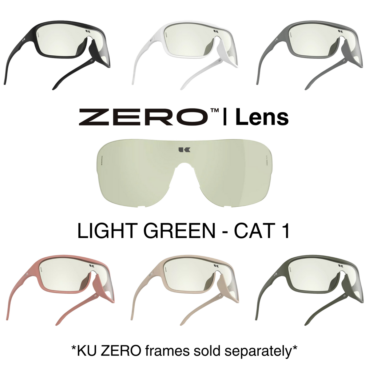 KPLUS KU ZERO LITE Clear Lens Cycling Eyewear [8 frame colours]