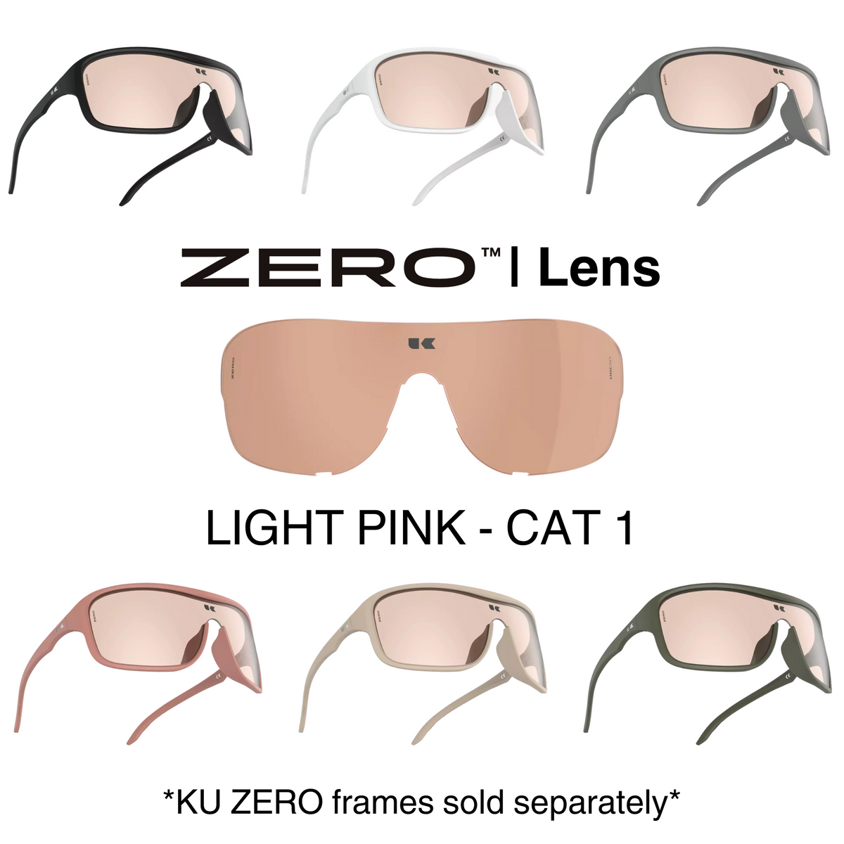 KPLUS KU ZERO LITE Clear Lens Cycling Eyewear [8 frame colours]