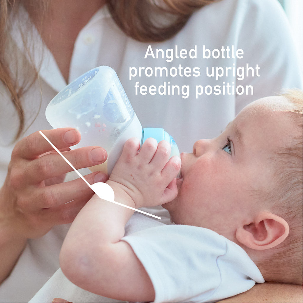 Marcus &amp; Marcus Silicone Angled Feeding Bottle &amp; Breast Pump